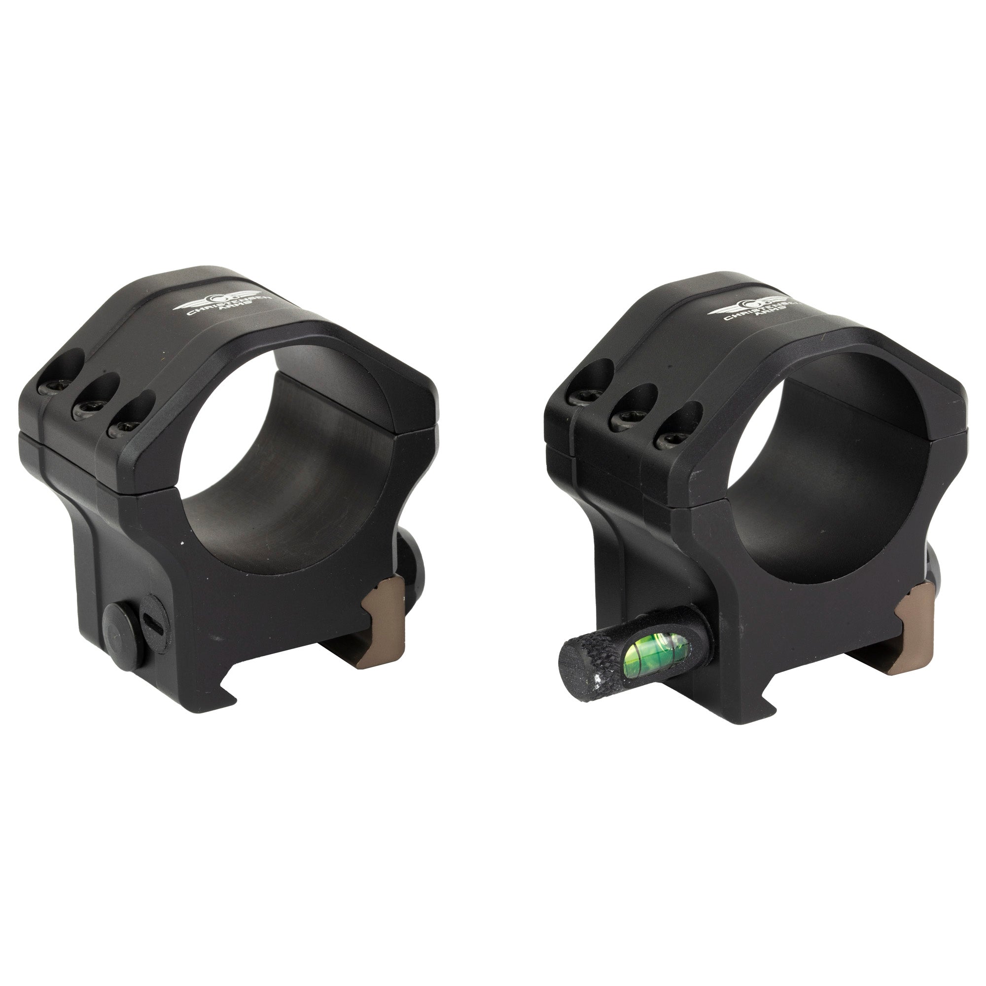 Christensen Arms Tactical 30mm Scope Rings - Precision CNC-Machined Black Mounting Platform