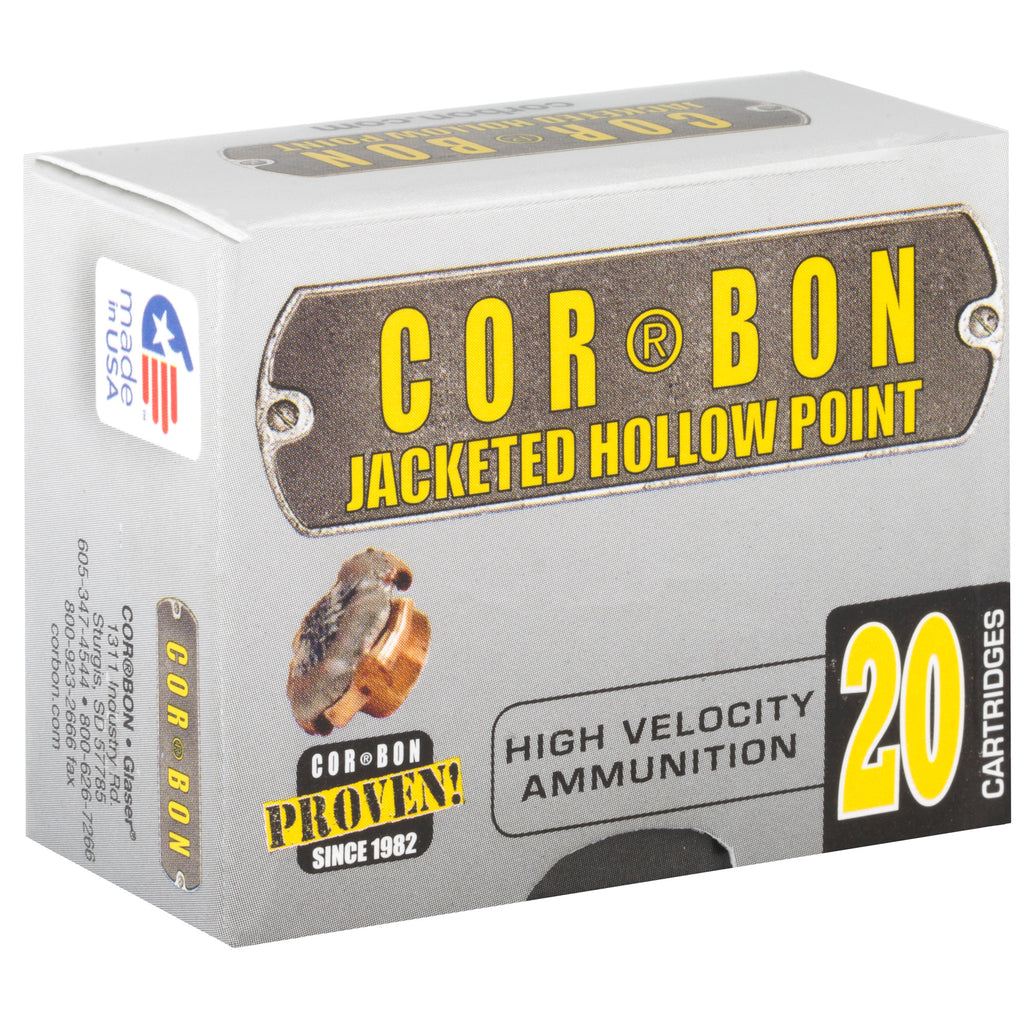 Corbon Ammo 9125 9mm +P 125 Grain Jacketed Hollow Point Ammunition - Self Defense