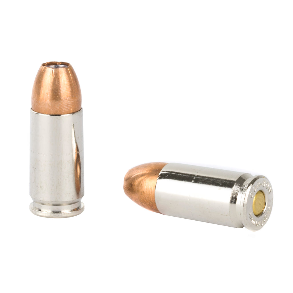 Corbon Ammo 9125 9mm +P 125 Grain Jacketed Hollow Point Ammunition - Self Defense
