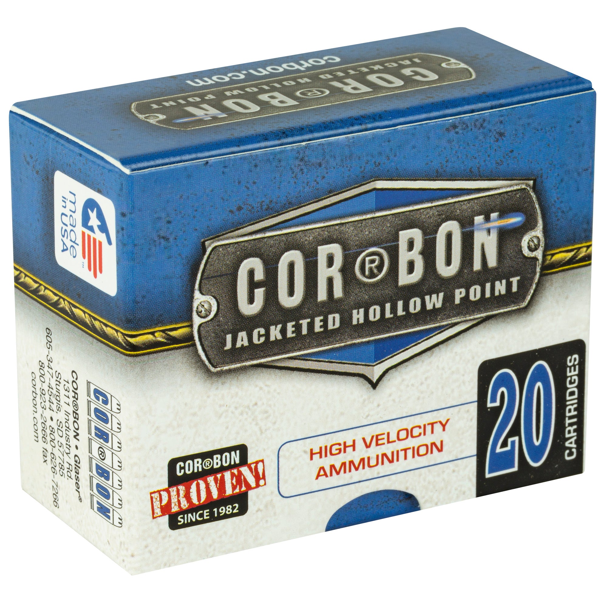 Corbon Ammo 9mm+P 90 Grain JHP Self Defense Ammunition - 20 Rounds Per Box