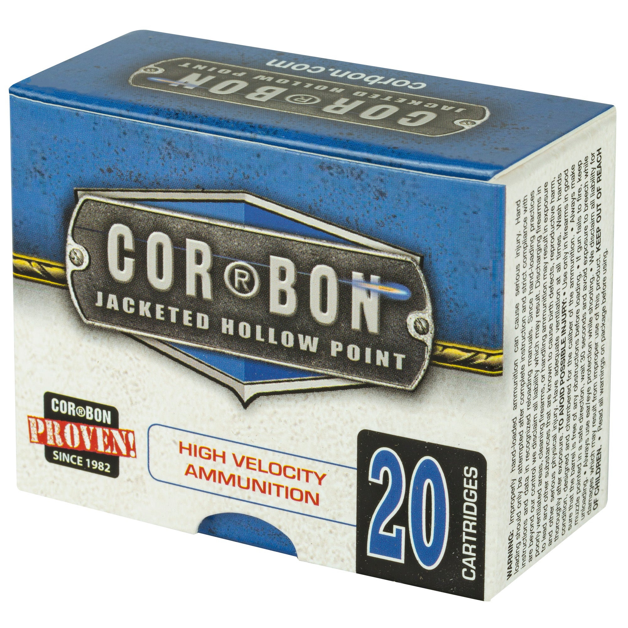 Corbon Ammo 9mm+P 90 Grain JHP Self Defense Ammunition - 20 Rounds Per Box