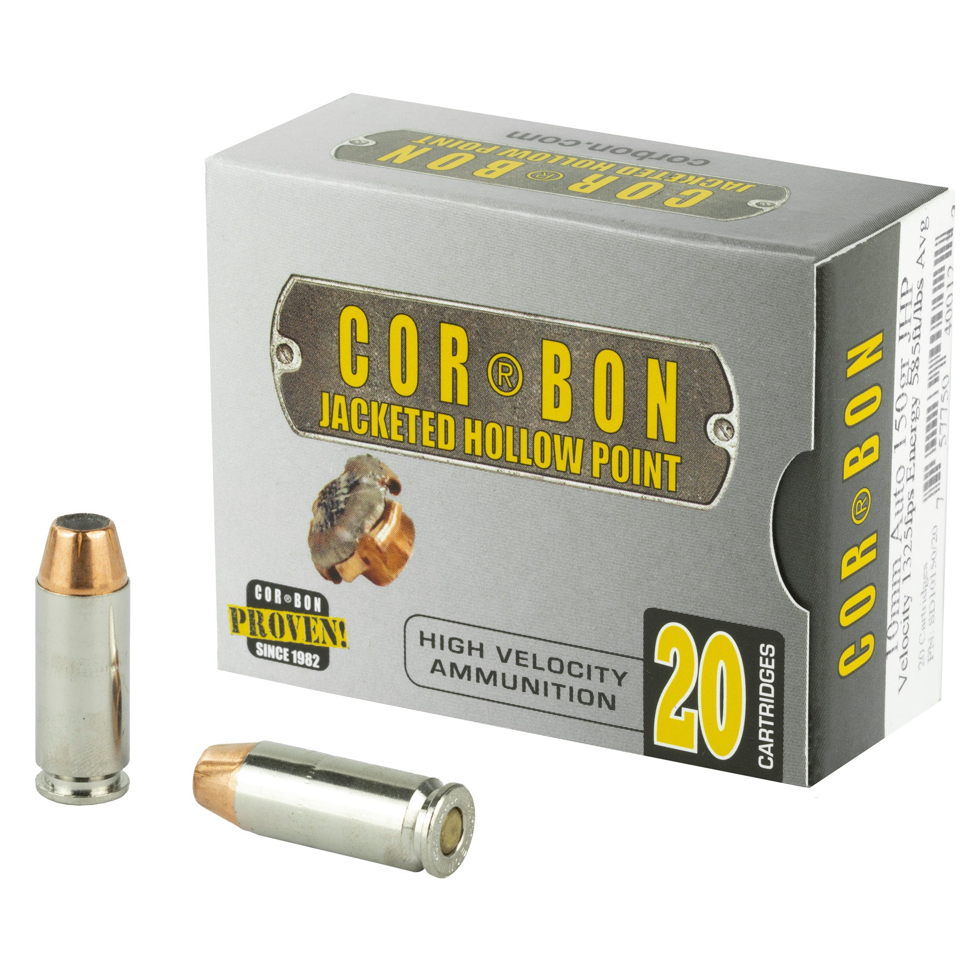 Corbon Ammo 10mm 150 Grain JHP Self Defense Ammunition – Reliable Penetration and Expansion