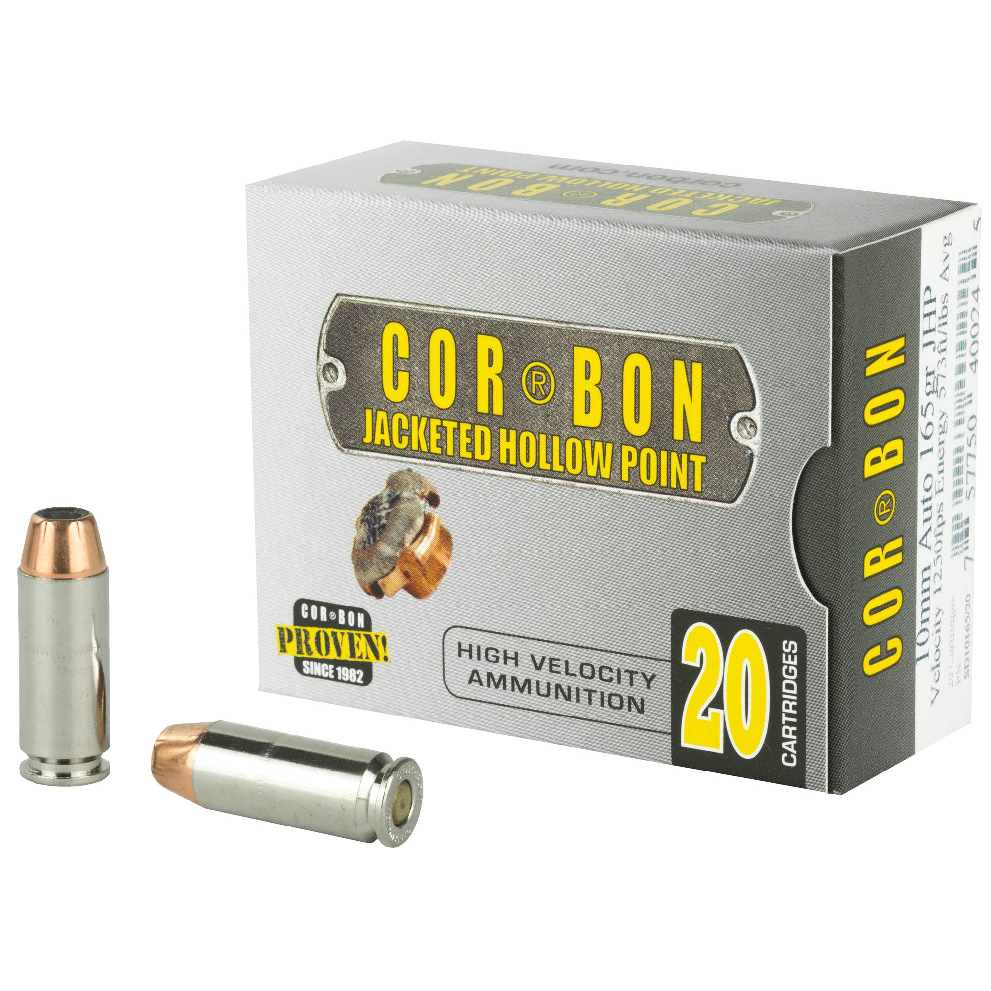 Corbon Ammo 10mm 165-Grain JHP Self Defense Ammunition (20 Rounds per Box)