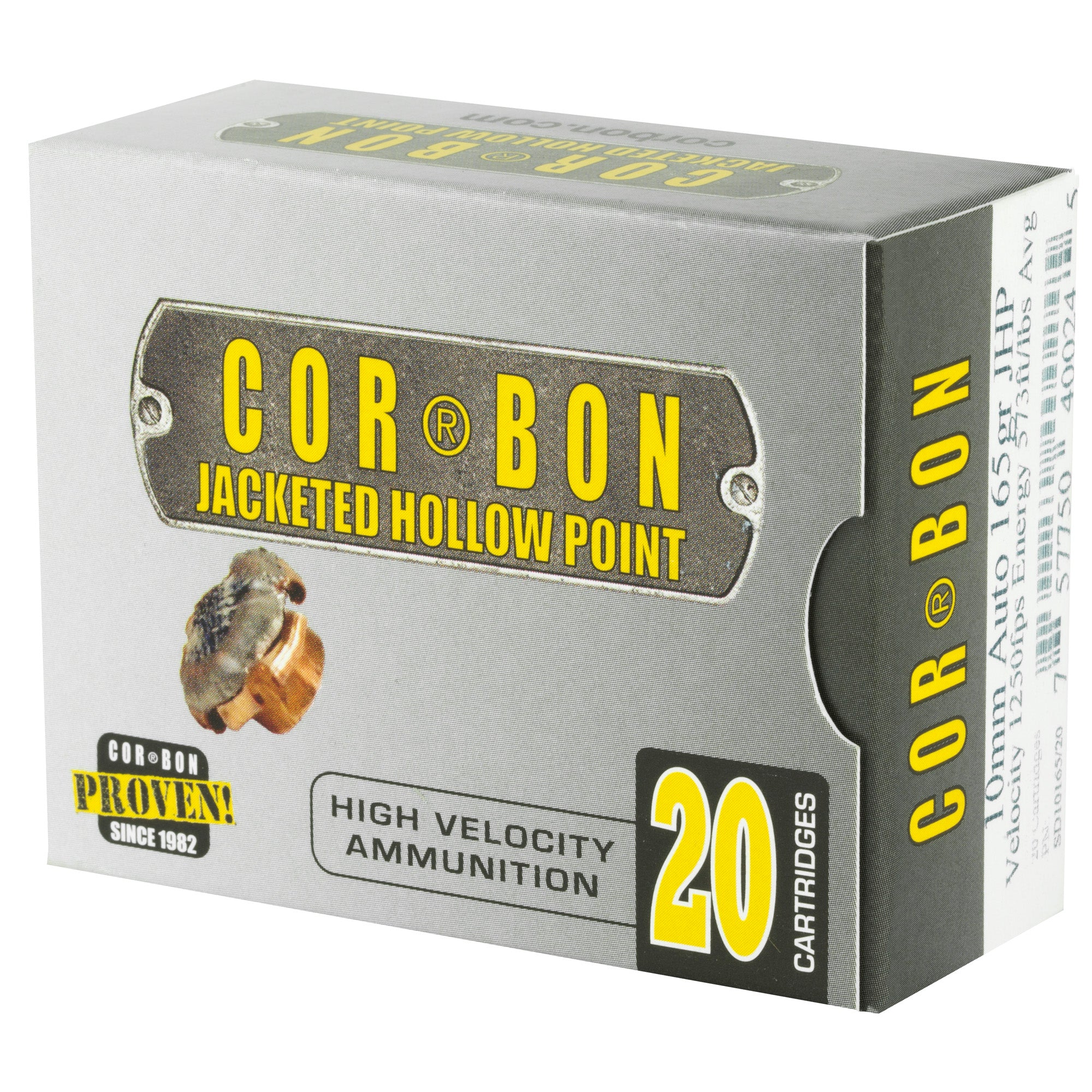 Corbon Ammo 10mm 165-Grain JHP Self Defense Ammunition (20 Rounds per Box)