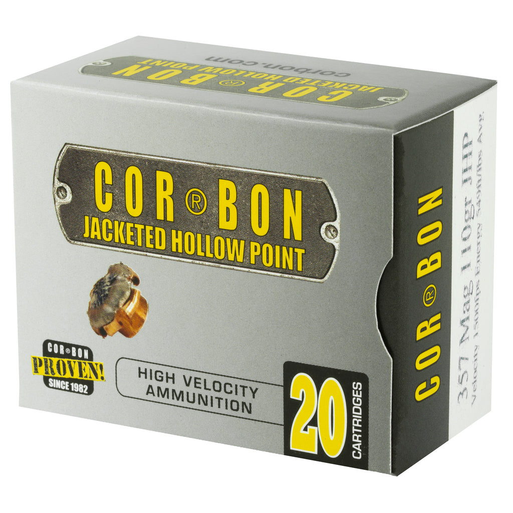 Corbon Ammo 357 Magnum 110-Grain JHP Self Defense Ammunition - 20 Rounds Per Box