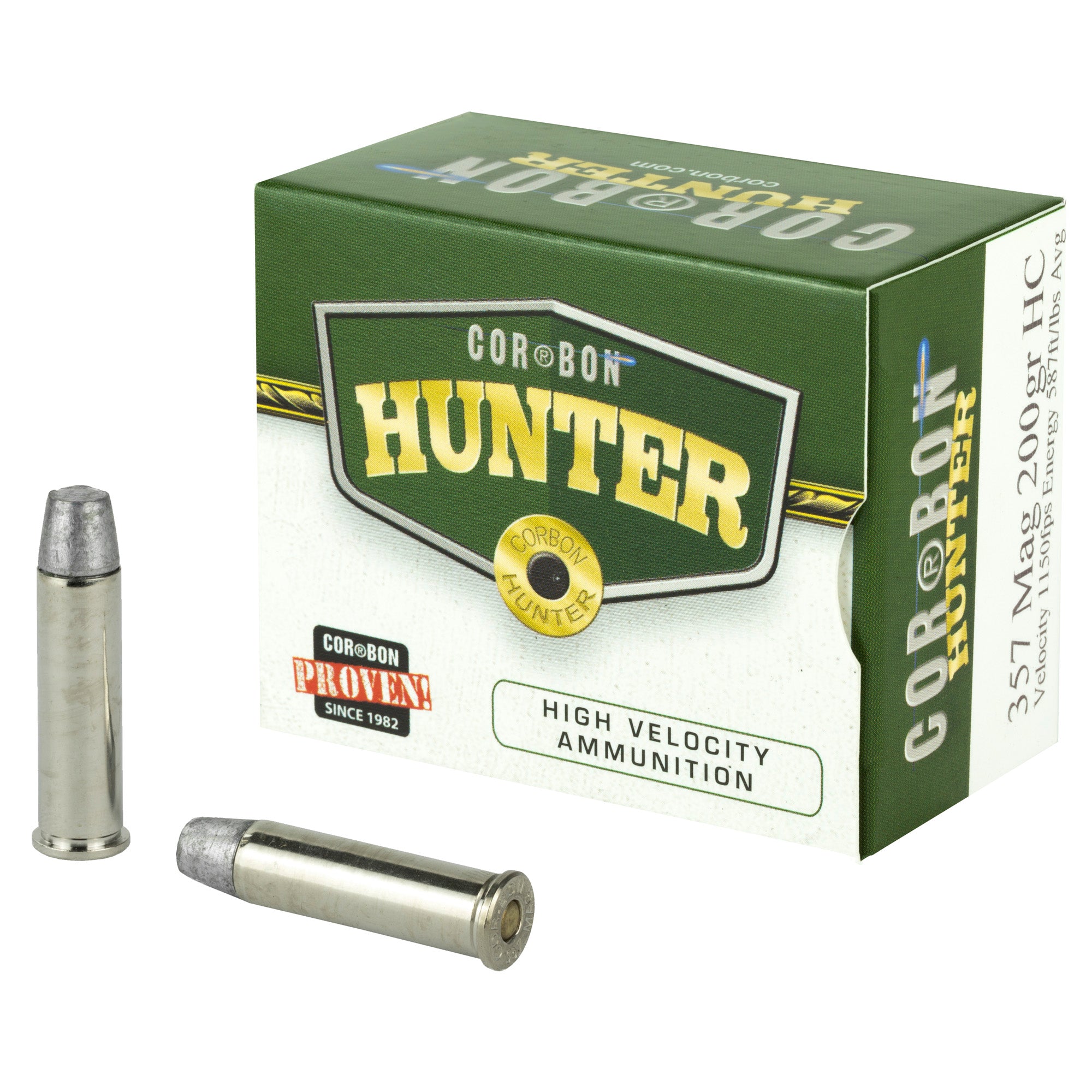 Corbon Ammo 357 Magnum Hard Cast 200 Grain Hunting Ammunition (20 Rounds per Box, 500 per Case)