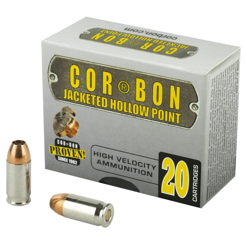 Corbon Ammo 380 ACP 90 Grain JHP Self Defense Ammunition - 20 Rounds Per Box
