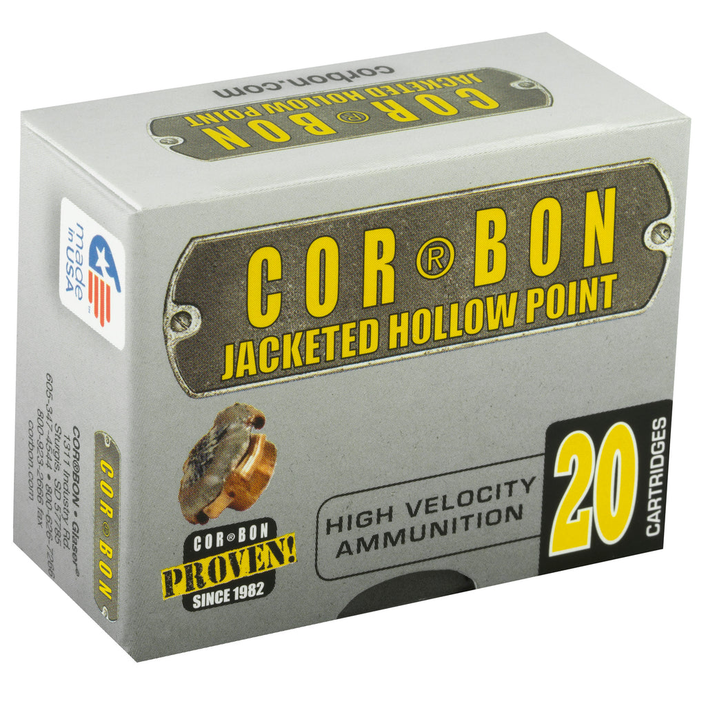 Corbon Ammo 380 ACP 90 Grain JHP Self Defense Ammunition - 20 Rounds Per Box