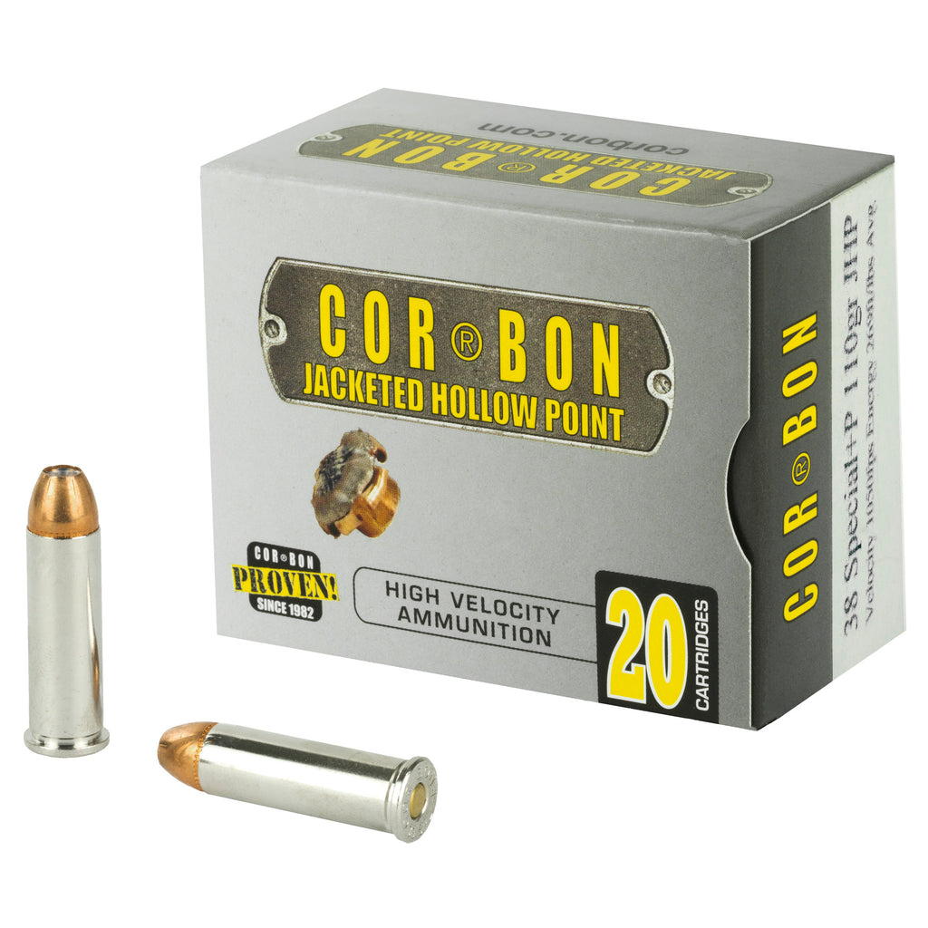 Corbon Ammo 38 Special +P 110-Grain JHP Self Defense Ammunition (20/500)