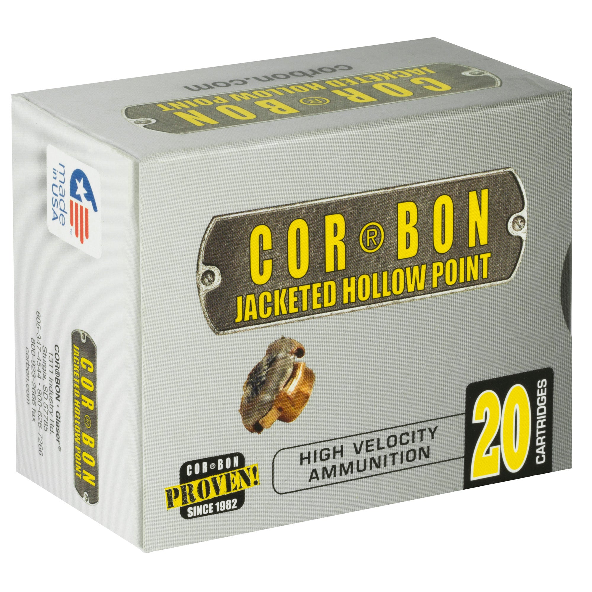 Corbon Ammo 38 Special +P 110-Grain JHP Self Defense Ammunition (20/500)