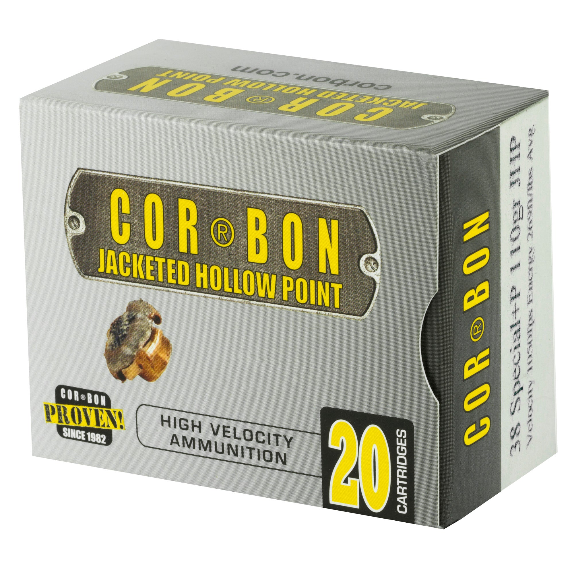 Corbon Ammo 38 Special +P 110-Grain JHP Self Defense Ammunition (20/500)
