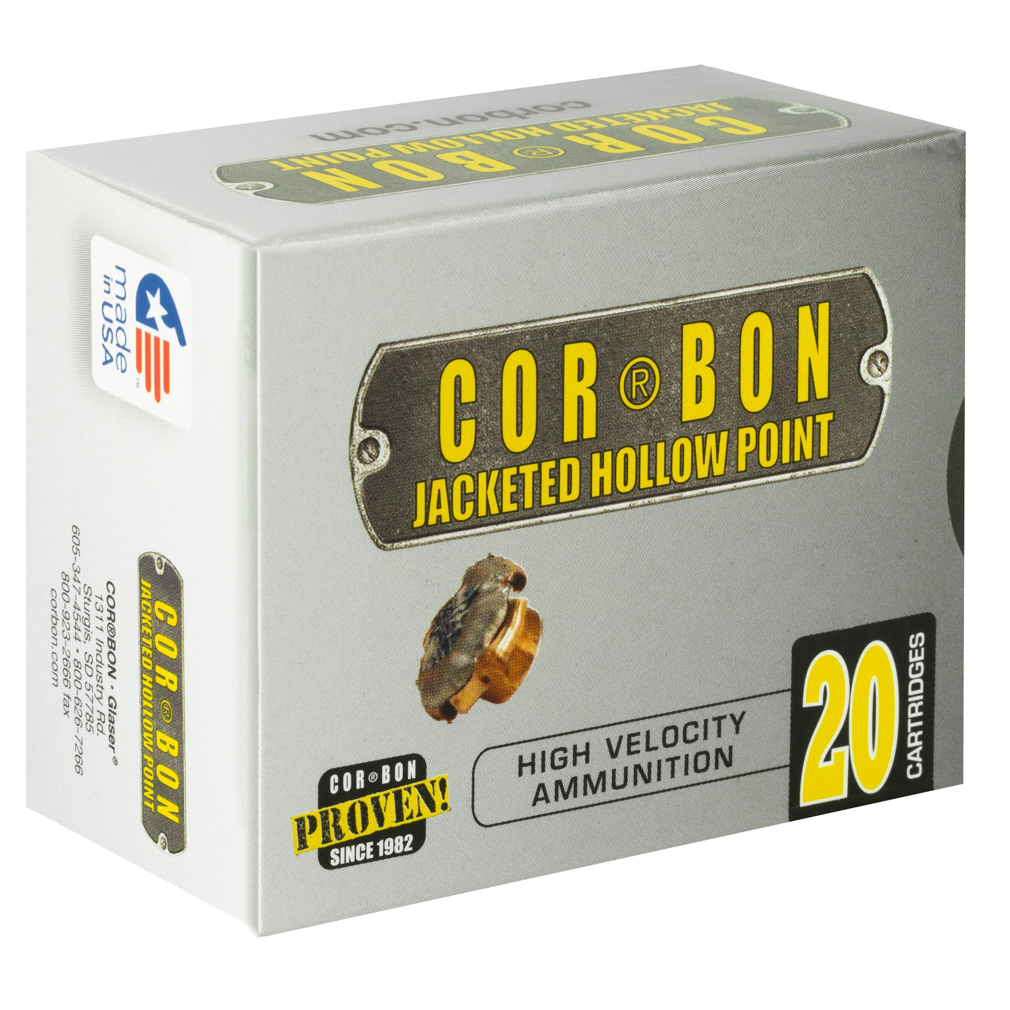 Corbon Ammo 38 Special +P 125 Grain JHP Self Defense Ammunition - 20 Rounds per Box