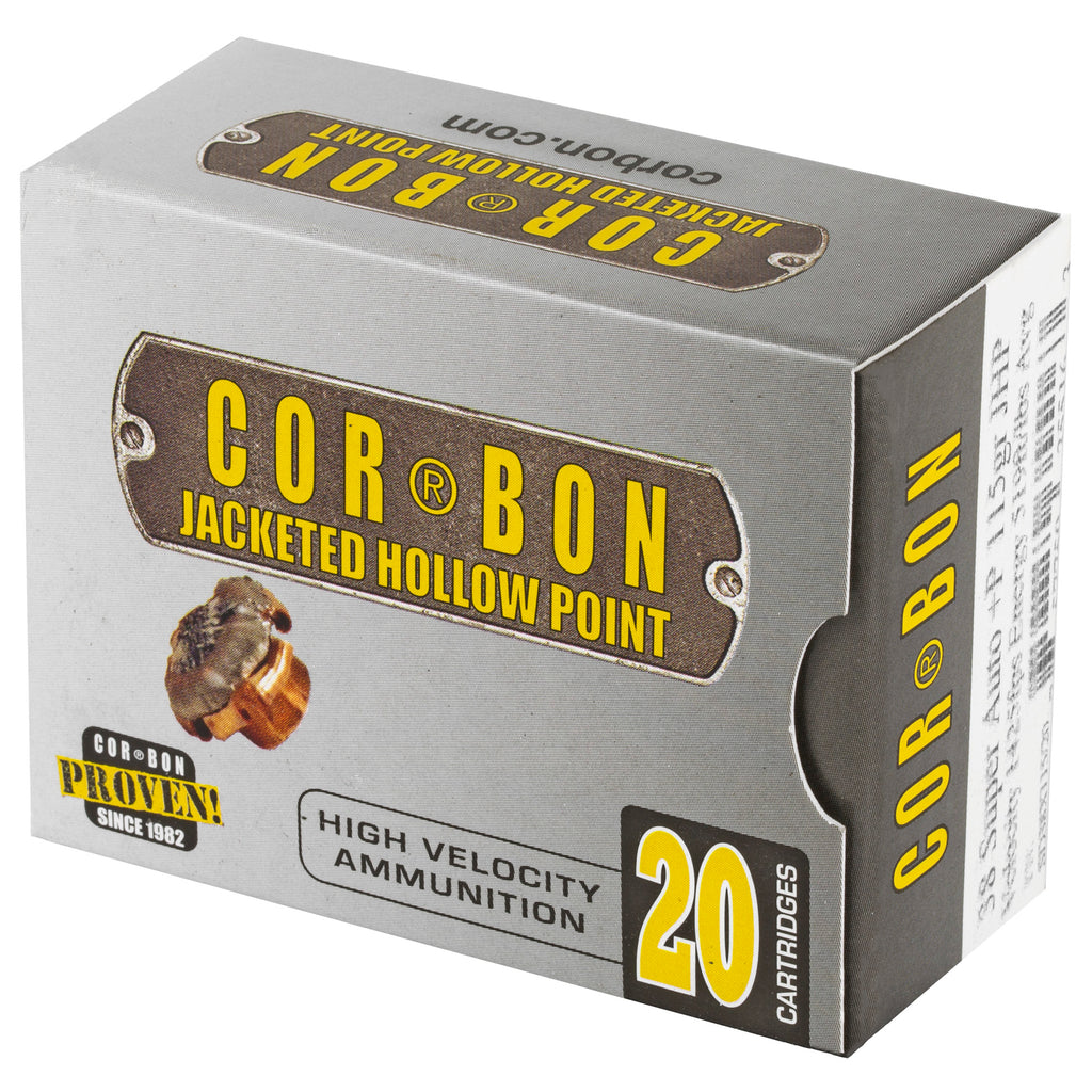 Corbon Ammo 38 Super Self Defense 115 Grain JHP Ammunition (20/500)