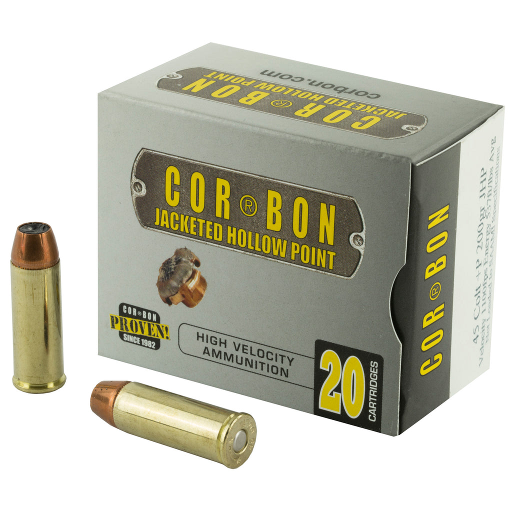 Corbon Ammo 45 Colt +P 200GR JHP Self Defense Ammunition (20 rounds per box)