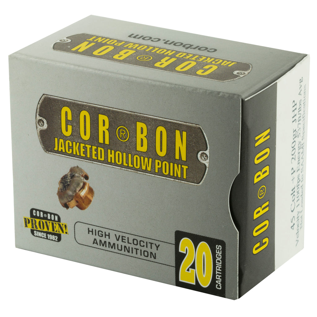 Corbon Ammo 45 Colt +P 200GR JHP Self Defense Ammunition (20 rounds per box)