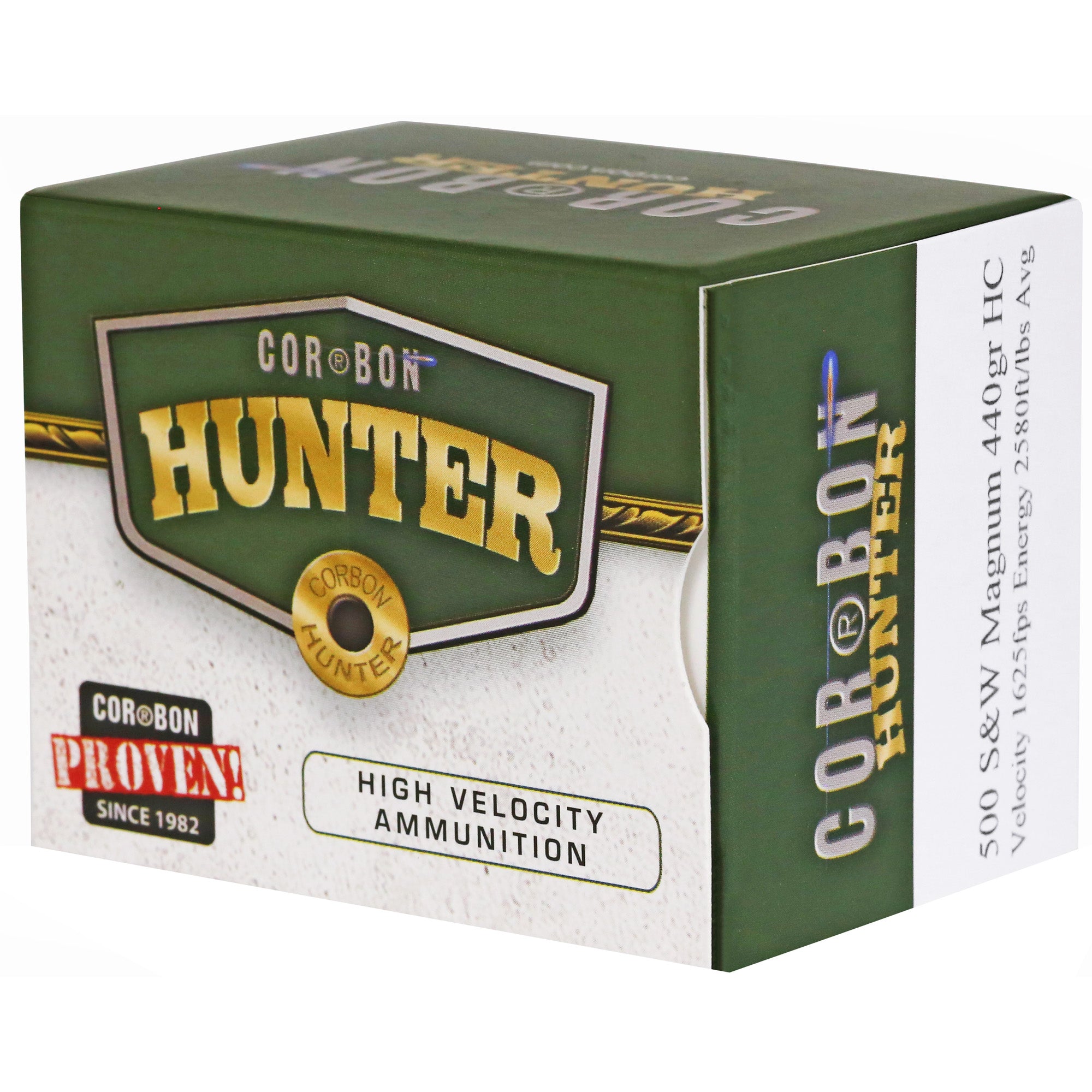 Corbon Ammo 500 S&W Hard Cast Hunting Ammo 440 Grain, 12 Rounds per Box