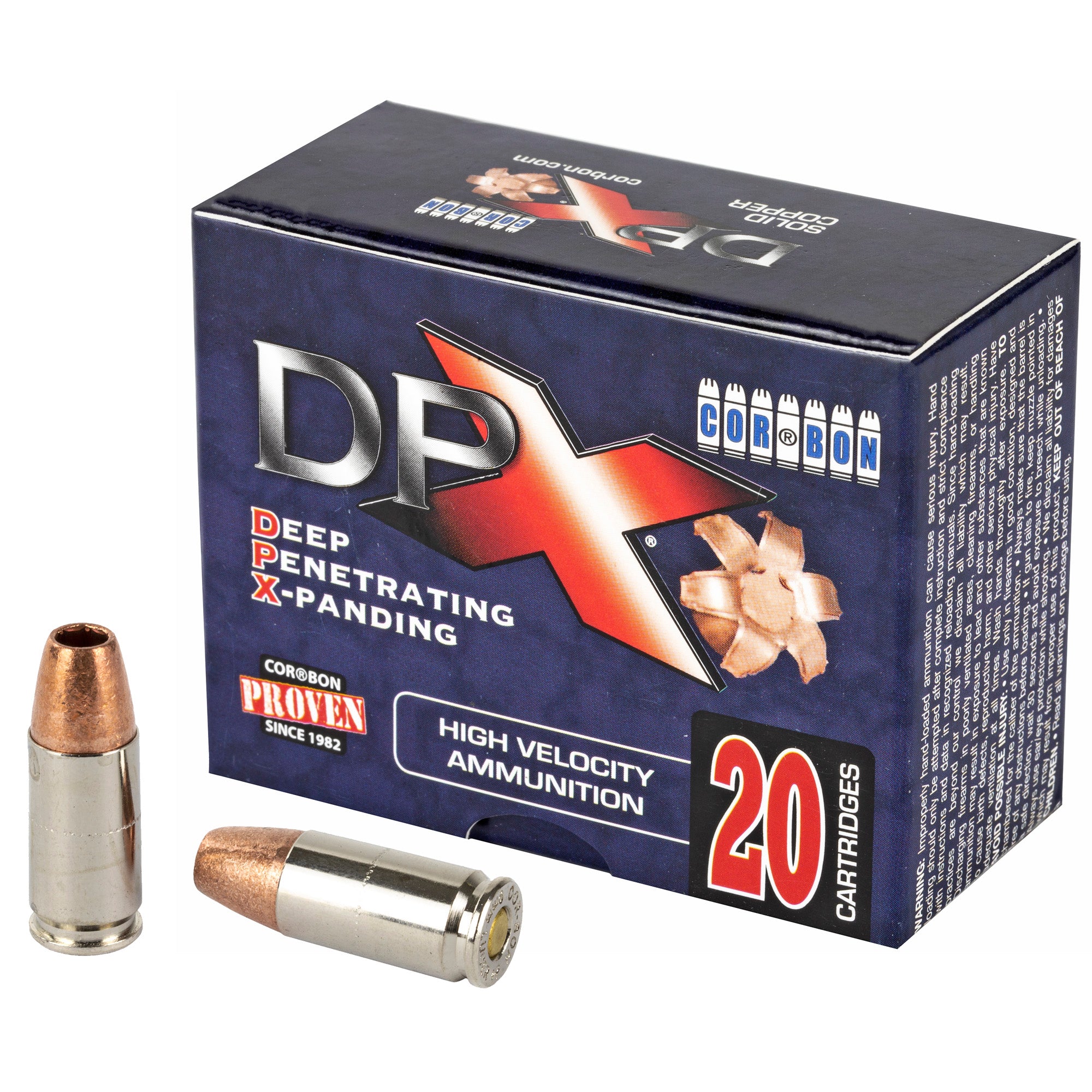 Corbon Ammo DPX 9mm +P 115-Grain Deep Penetrating X Bullet