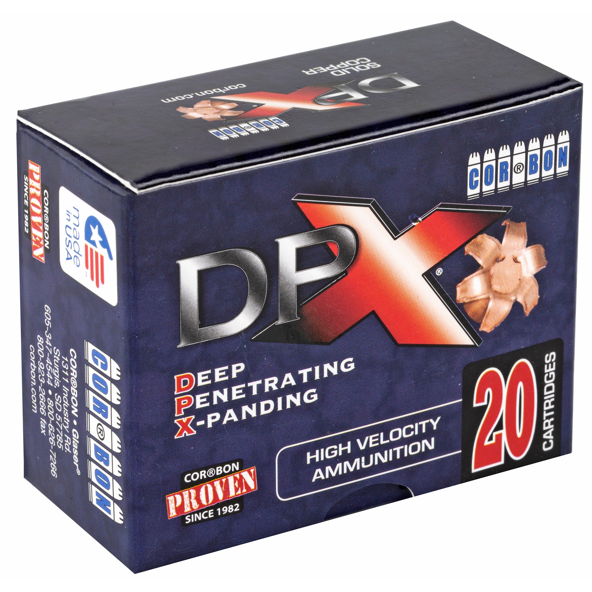 Corbon Ammo DPX 9mm +P 115-Grain Deep Penetrating X Bullet
