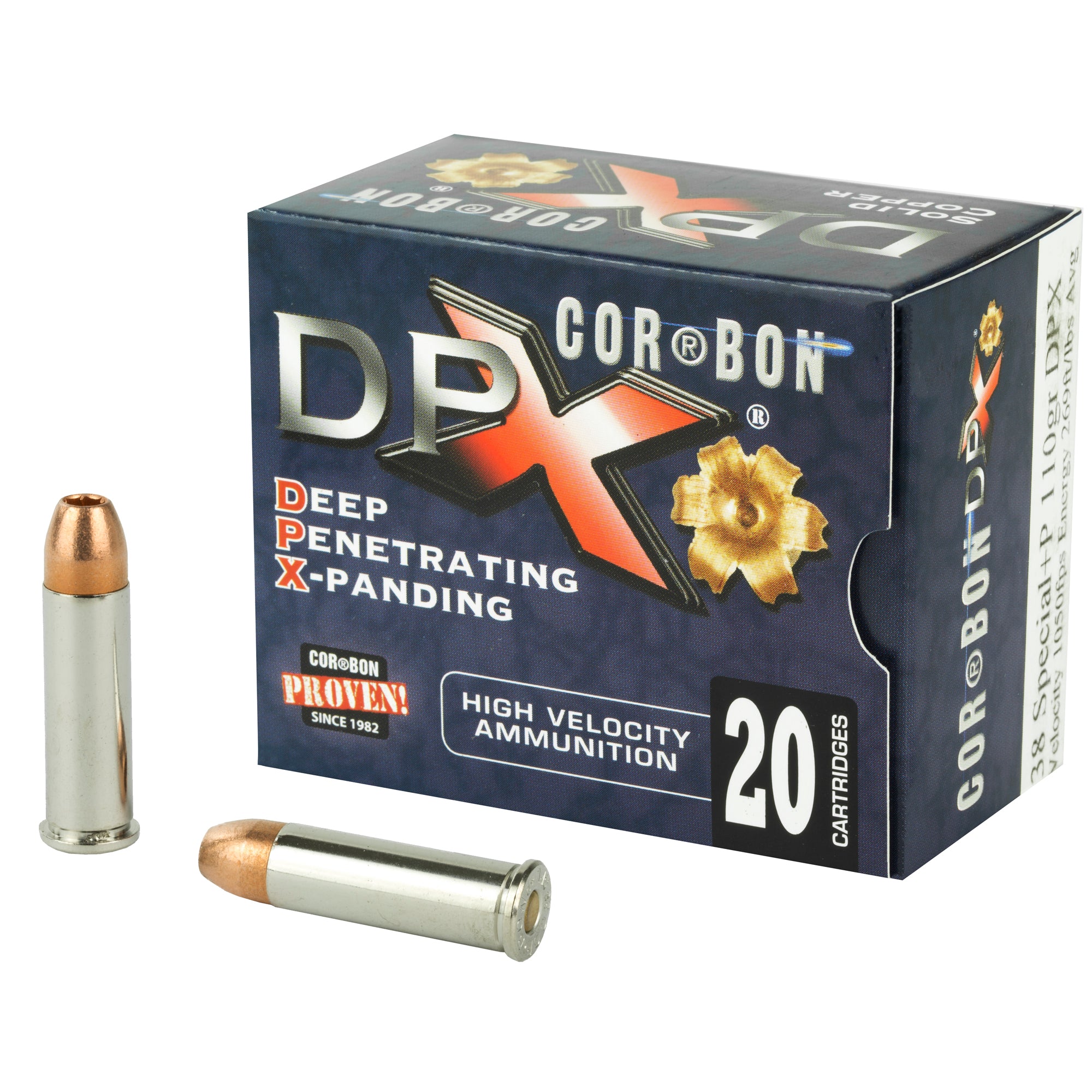 CORBON DPX 38 Special +P 110-Grain Deep Penetrating X Bullet Ammunition (20 Rounds)