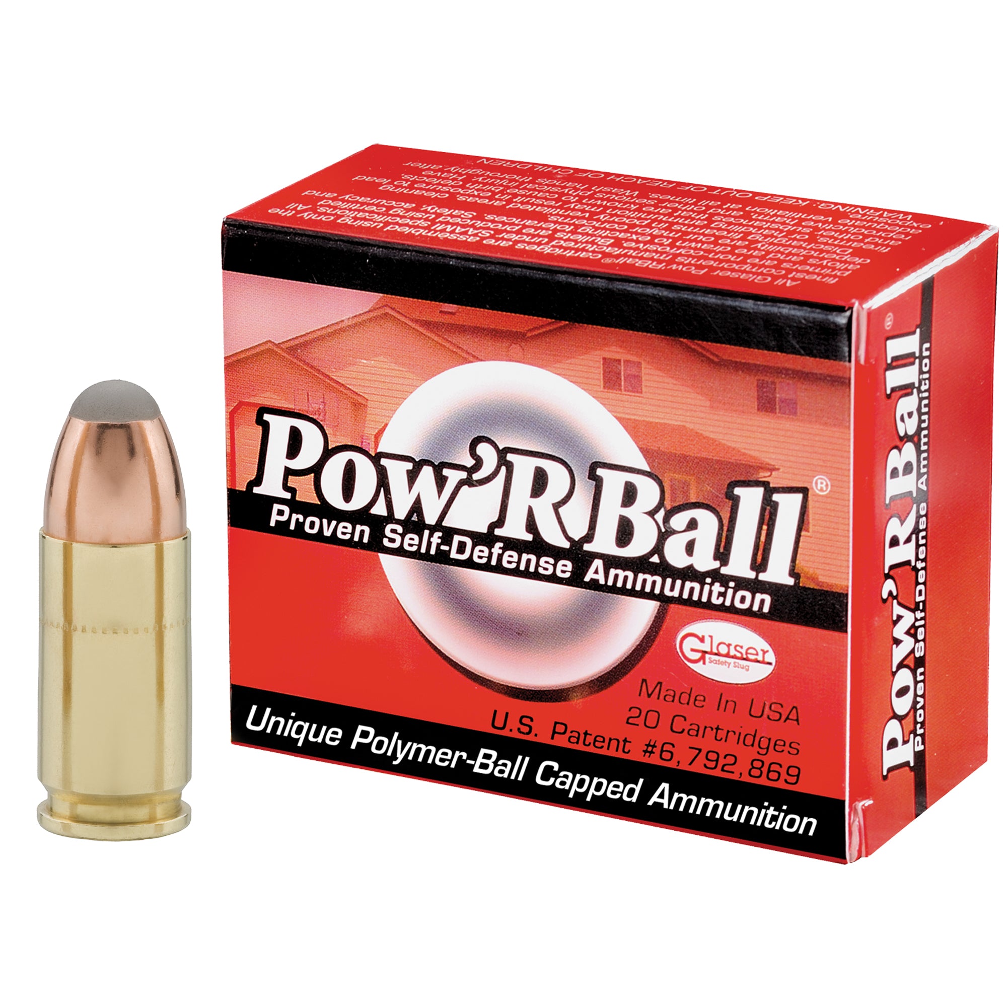 Corbon Ammo Pow'rBall 9mm Plus P 100-Grain Polymer Tip Ammunition, 20 Rounds per Box
