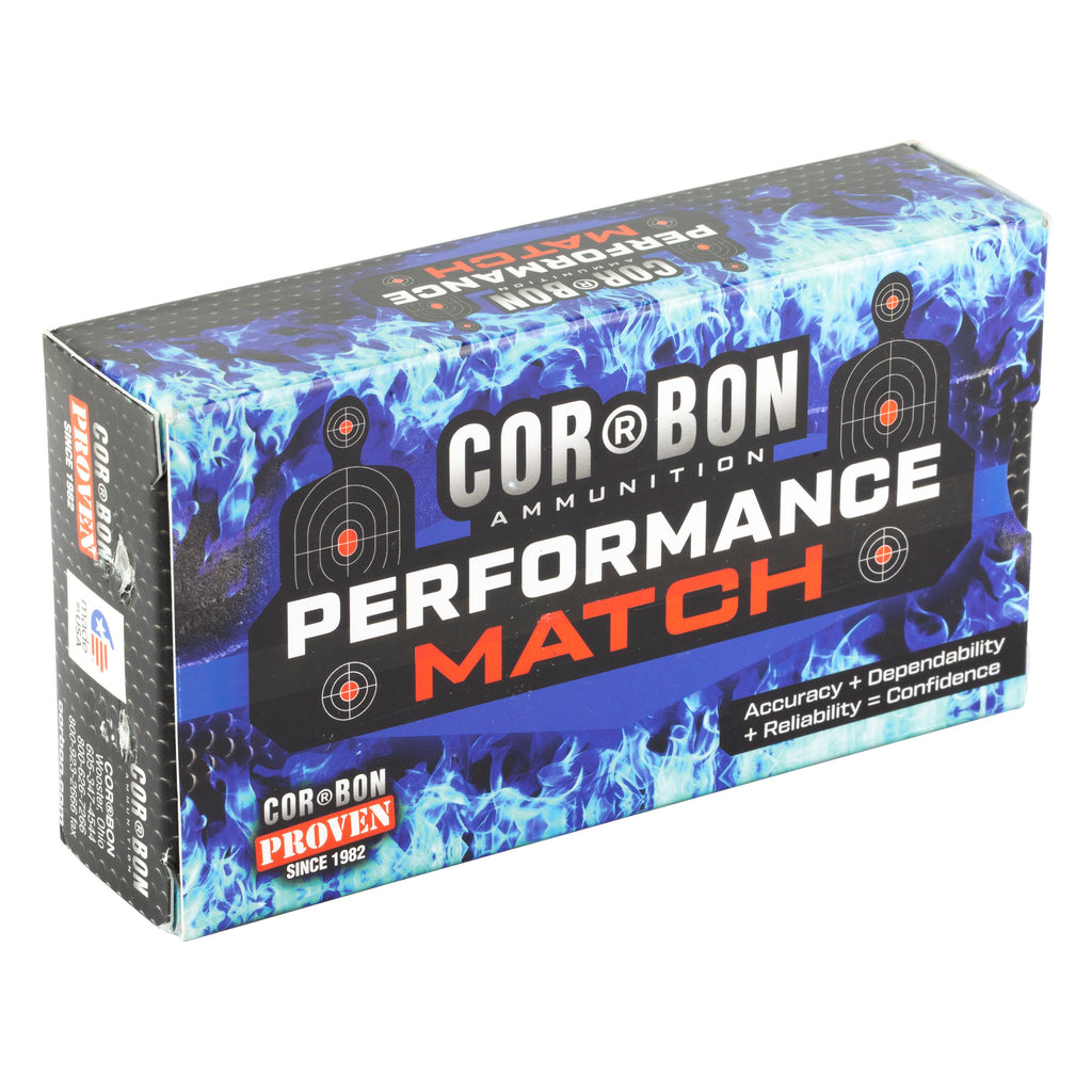 Cor-Bon Ammo Performance Match 9mm Luger 147-Grain FMJ Ammunition (50 Rounds)