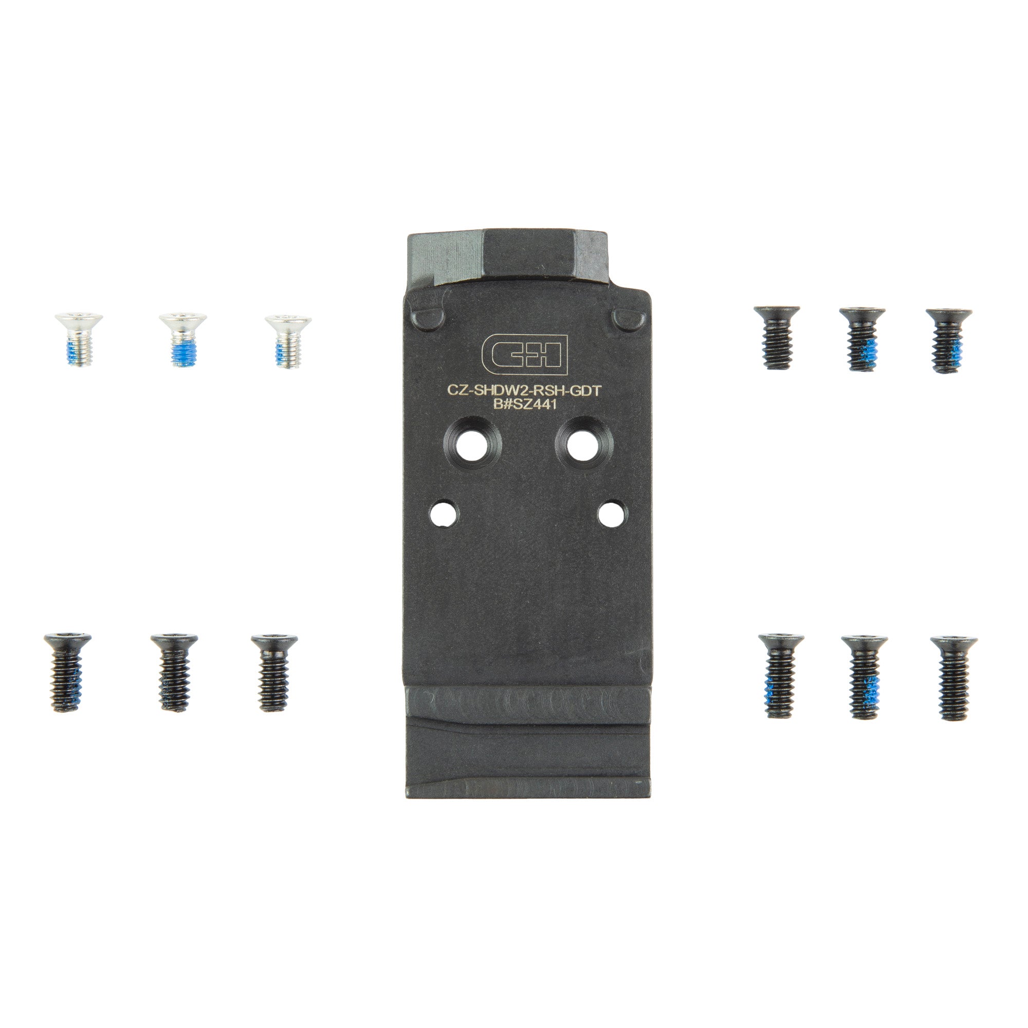 C&H Precision Model V4 Black Mount Plate with Stainless Steel T-Nut – CZ-SDW2-RSH-GDT-ST