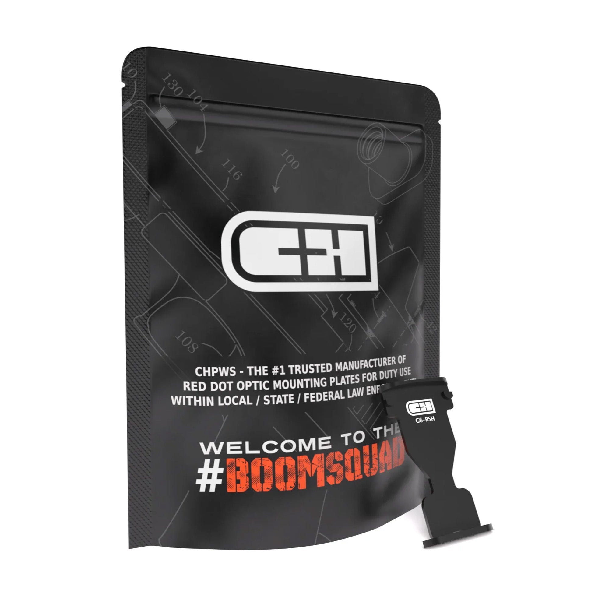 C&H Precision G6-RSH Mounting Plate for Glock G6 to RMR/SRO/Holo - Black