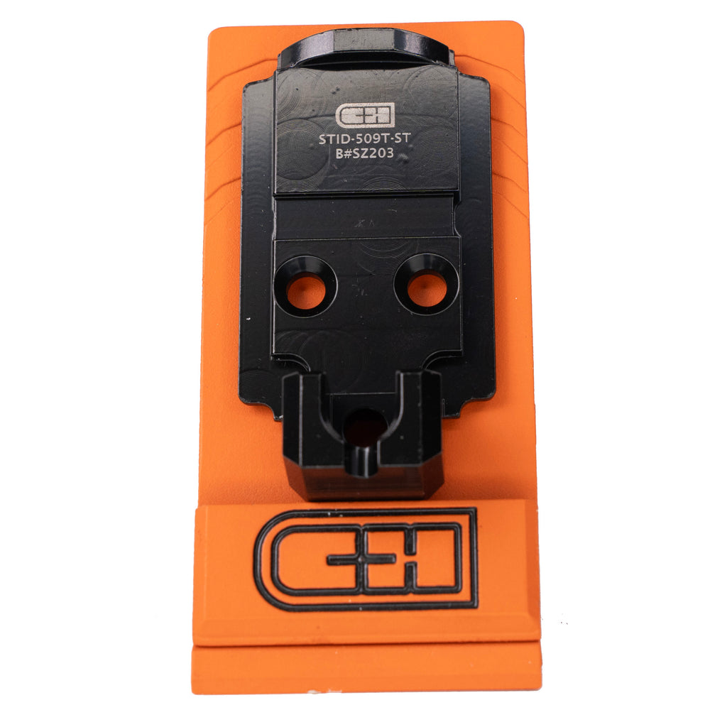 C&H Precision Staccato Duo Mount Plate with Patented Stainless Steel T-Nut - Black