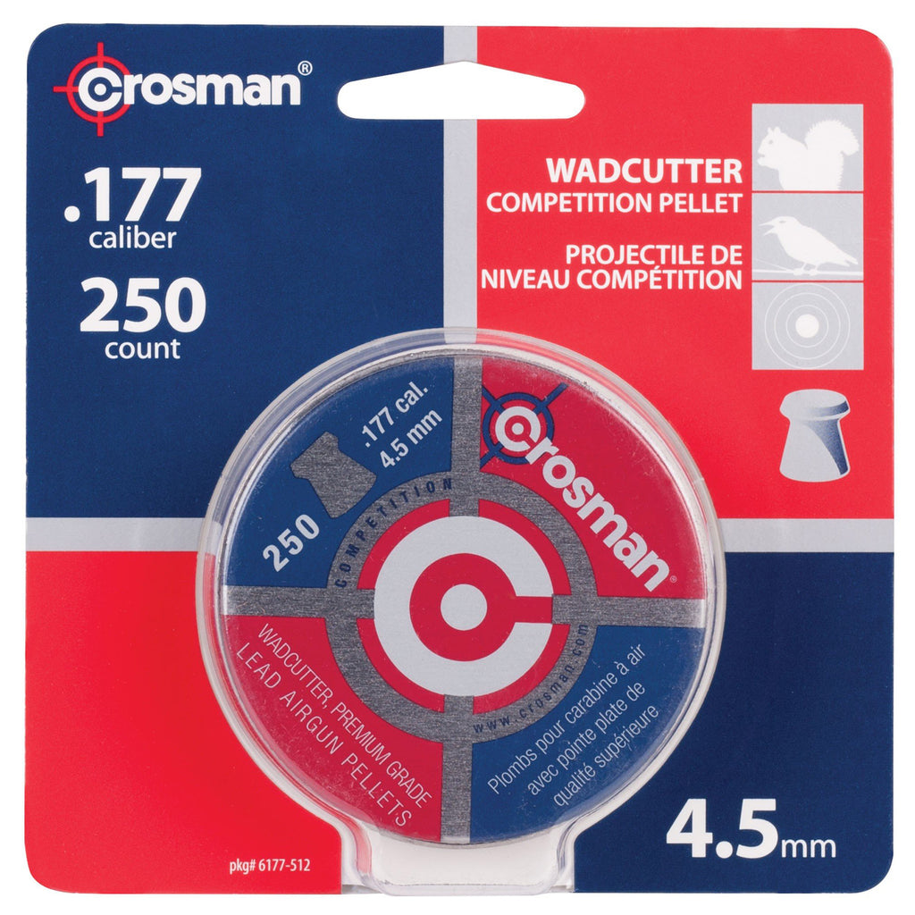 Crosman .177 Wadcutter Pellets 250-Pack for Accurate Paper Target Shooting