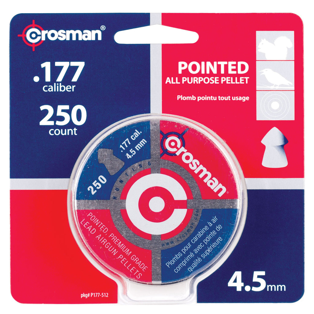Crosman P177 .177 Pointed Pellets – 250 Count for Hunting and Plinking