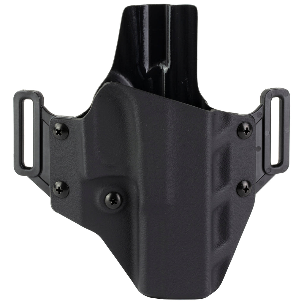 Crucial Concealment CRU1000 Kydex Outside Waistband Holster for Glock 17, Right Hand, Black