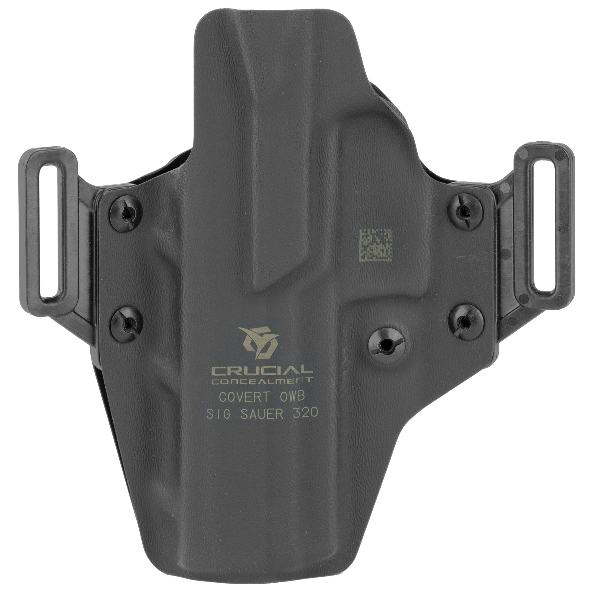 Crucial Concealment Covert Outside the Waistband Holster for Sig P320, Right Hand, Black Kydex