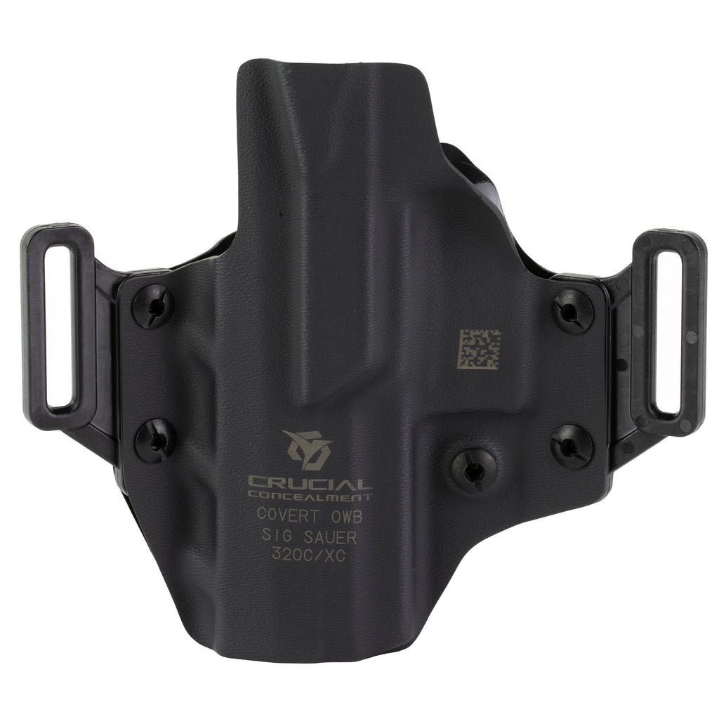 Crucial Concealment CRU1004 Outside Waistband Holster for Sig Sauer P320 C/XC, Right Hand, Black Kydex
