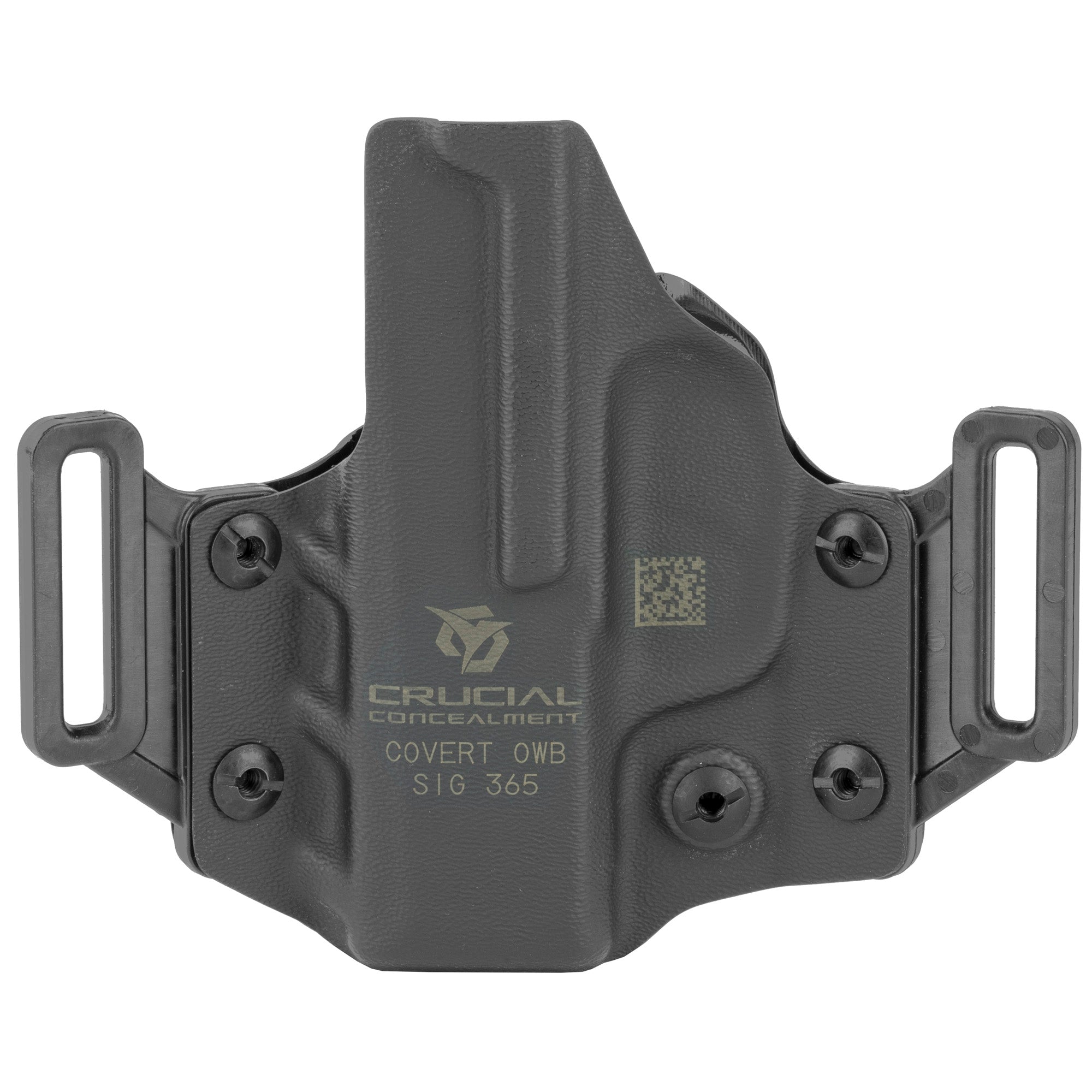 Crucial Concealment Covert Outside the Waistband Holster for Sig P365, Right Hand, Black Kydex