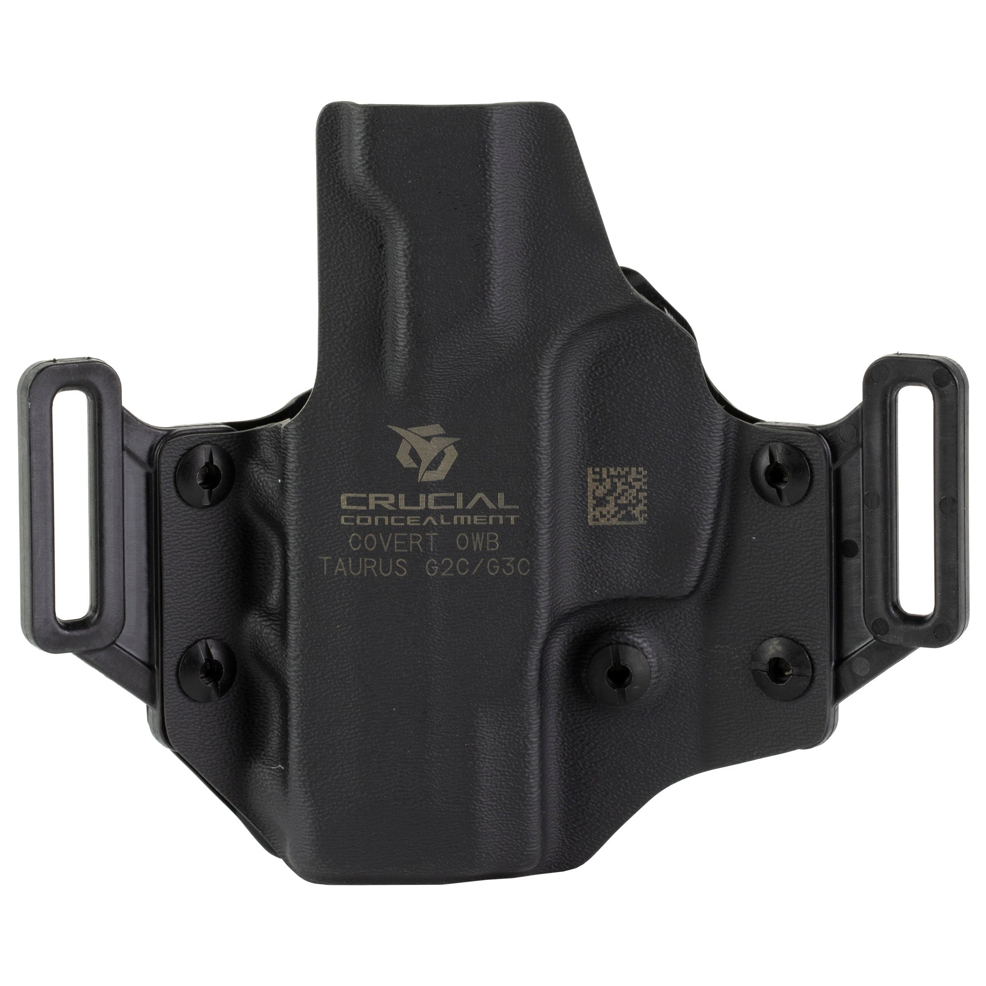 Crucial Concealment CRU1007 Outside Waistband Holster for Taurus G3C/G2C, Right Hand, Black Kydex