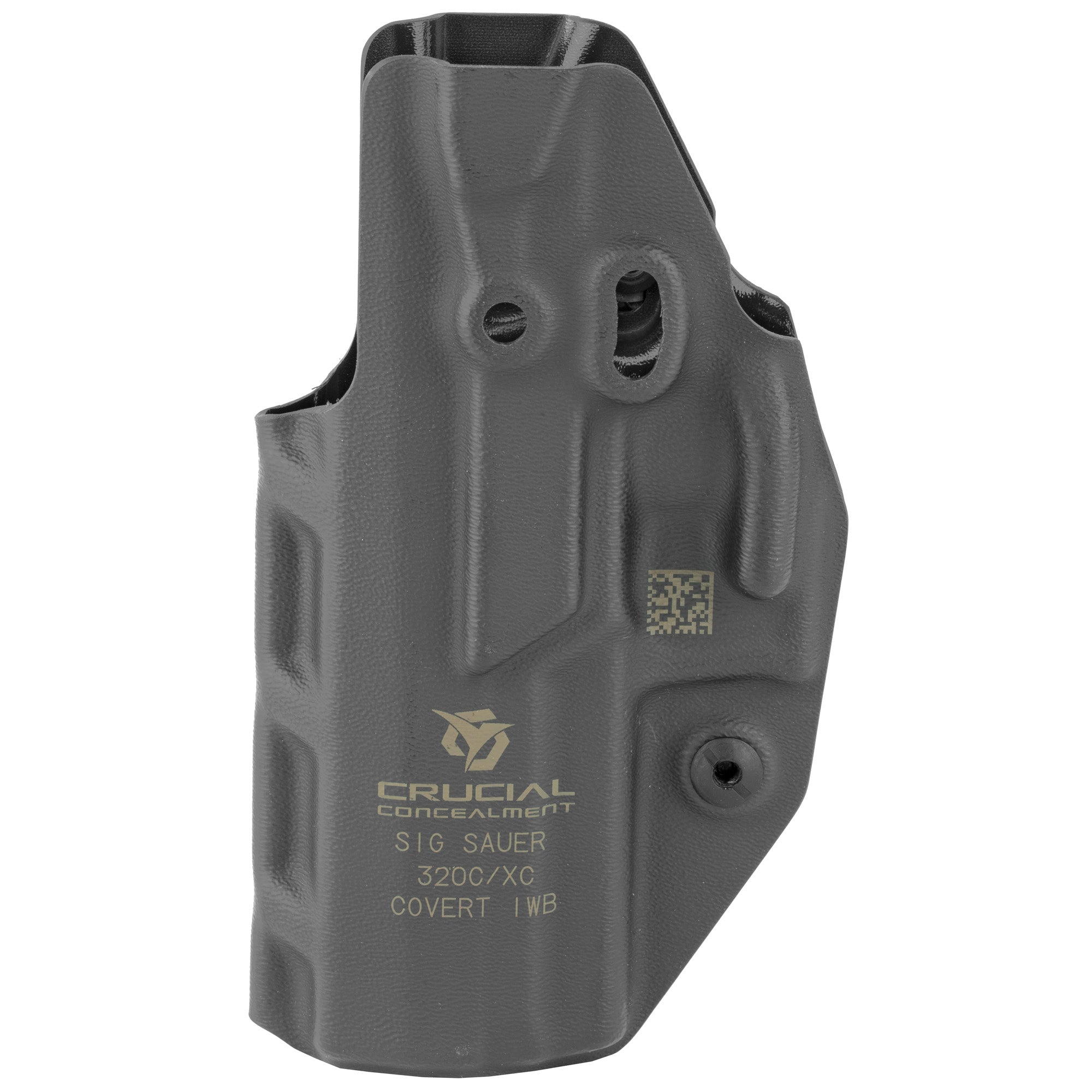 Crucial Concealment Covert Inside the Waistband Holster for Sig P320C, Ambidextrous, Black Kydex