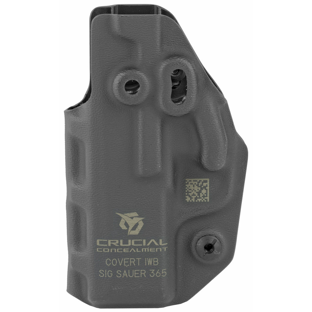 Crucial Concealment Covert IWB Holster for Sig P365 - Ambidextrous Kydex Black Carry Solution