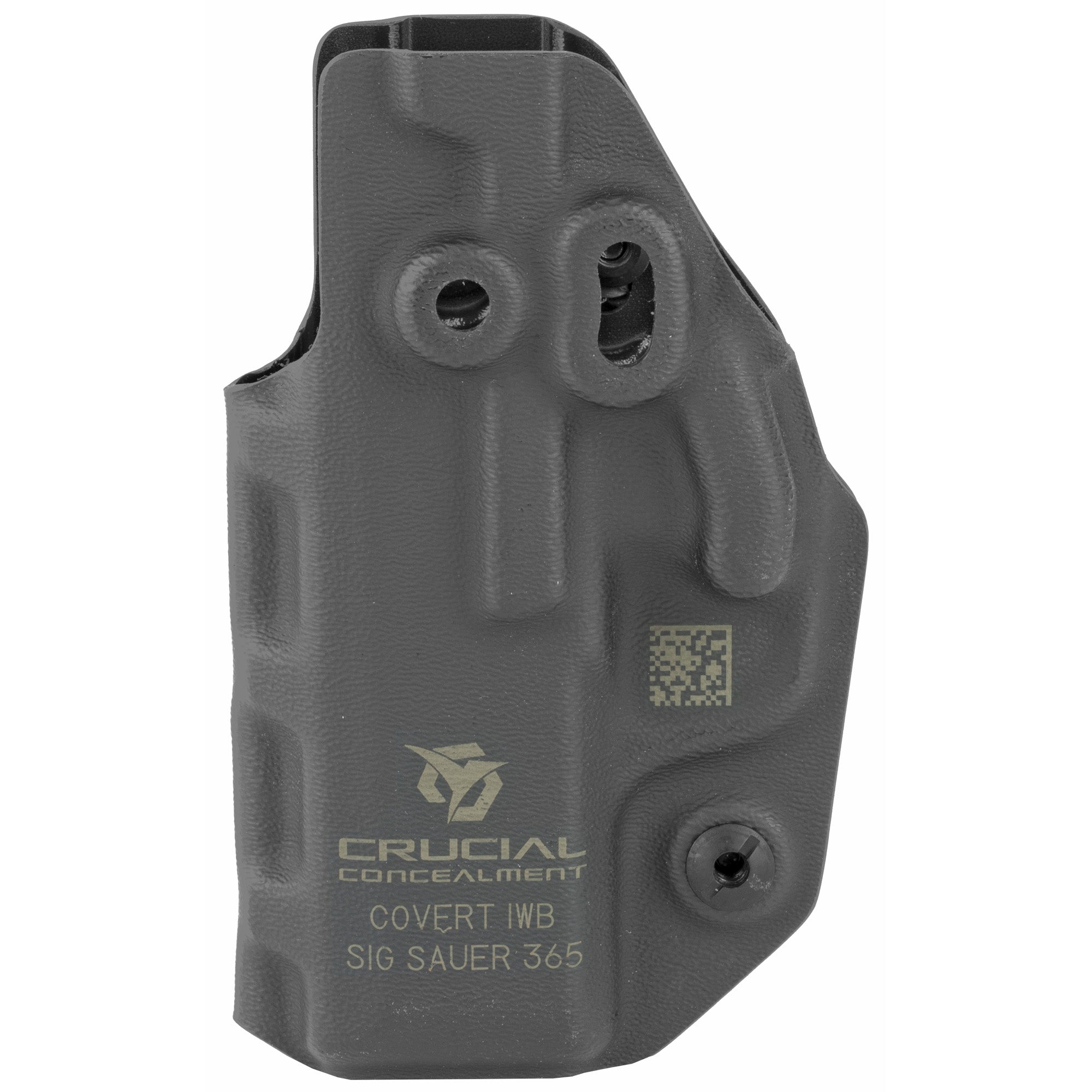 Crucial Concealment Covert IWB Holster for Sig P365 - Ambidextrous Kydex Black Carry Solution