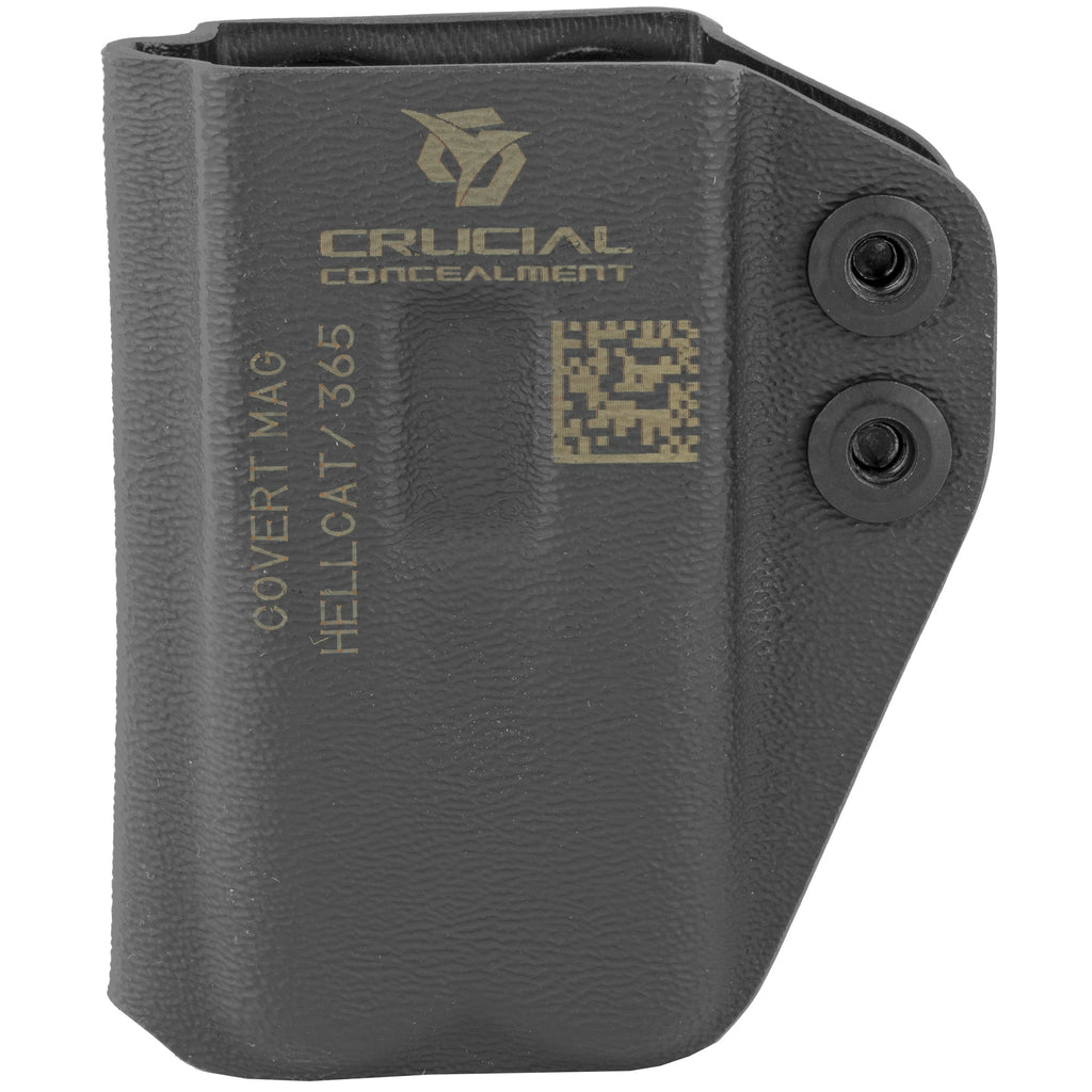 Crucial Concealment Covert Magazine Pouch for P365 and Hellcat, Black Kydex