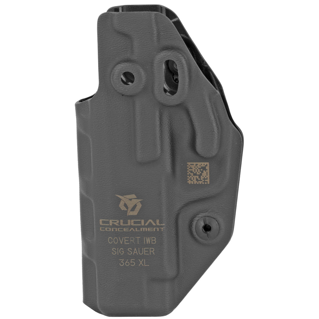 Crucial Concealment Covert Inside the Waistband Holster for SIG P365 XL - Ambidextrous, Black Kydex