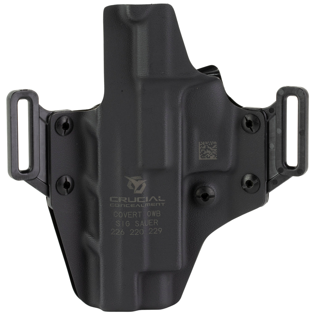 Crucial Concealment CRU1152 Outside Waistband Holster for Sig P220/P226/P229, Right Hand, Black Kydex