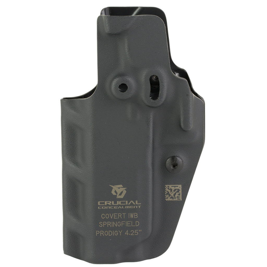 Crucial Concealment Covert Inside the Waistband Holster - Ambidextrous Kydex IWB Carry in Black