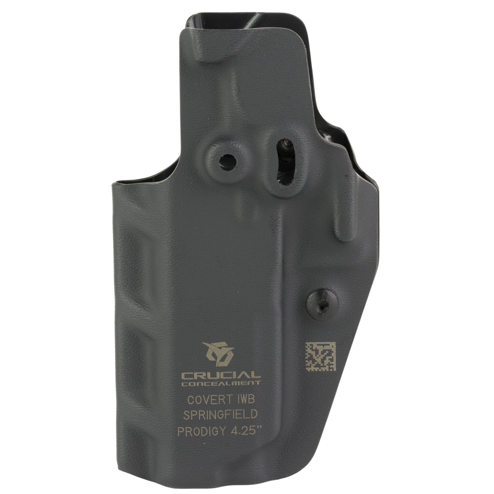 Crucial Concealment Covert Inside the Waistband Holster - Ambidextrous Kydex IWB Carry in Black