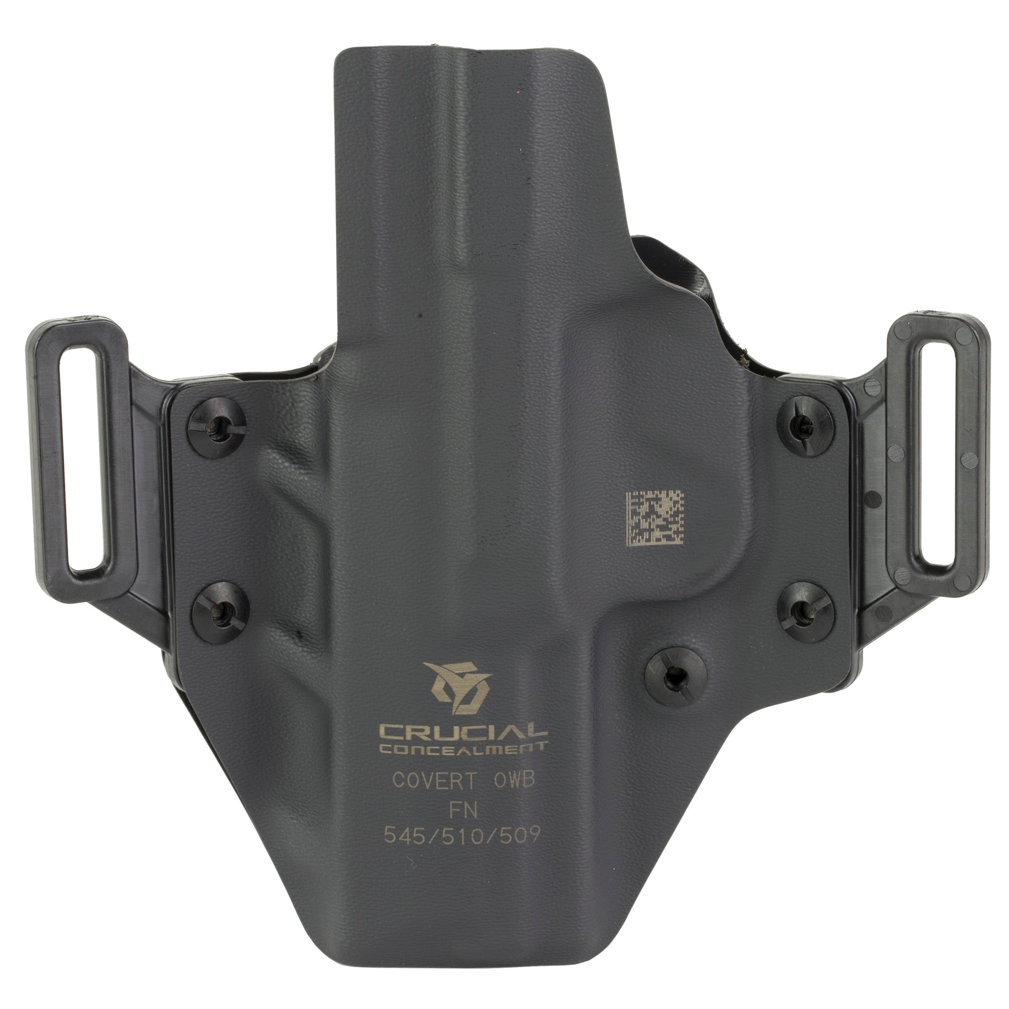 Crucial Concealment Covert Outside the Waistband Holster for FN 509/510/545 - Right Hand, Black Kydex
