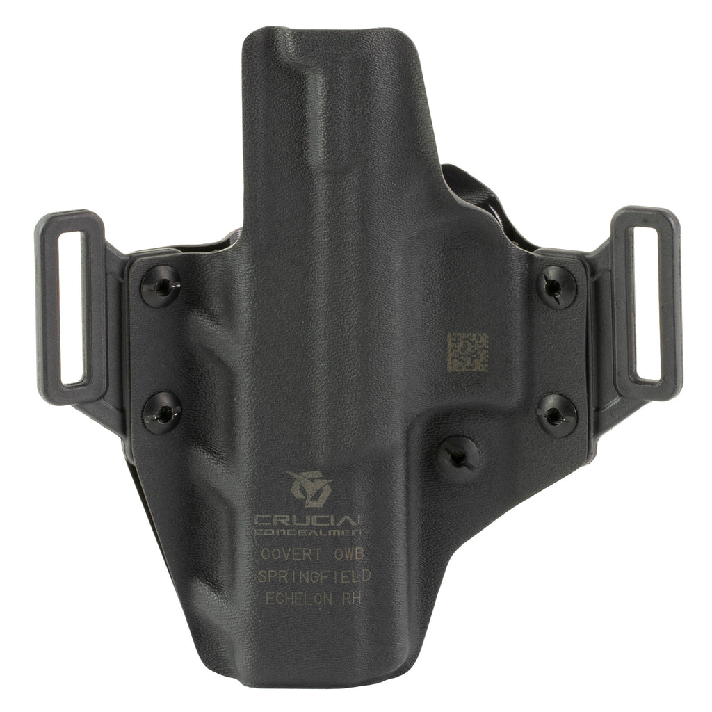 Crucial Concealment Covert Outside the Waistband Holster for Right Hand, Model ECHELON - Black Kydex