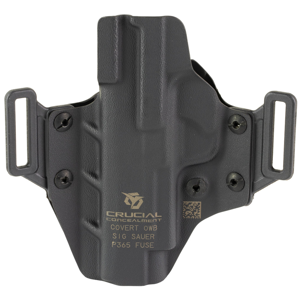 Crucial Concealment Covert Outside the Waistband Holster for SIG Sauer Fuse, Right Hand, Black Kydex