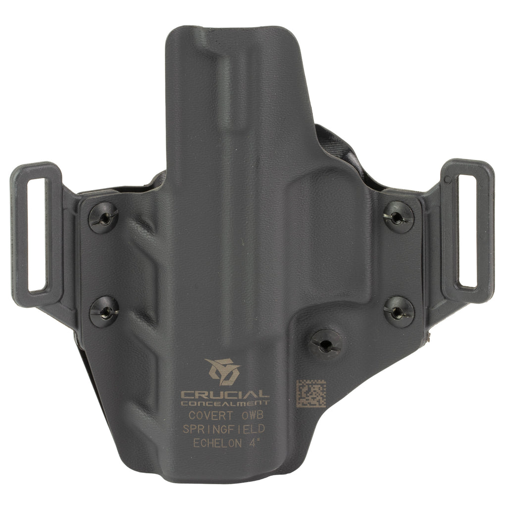 Crucial Concealment Covert Outside the Waistband Holster for Echelon 4.0C, Right Hand, Black Kydex