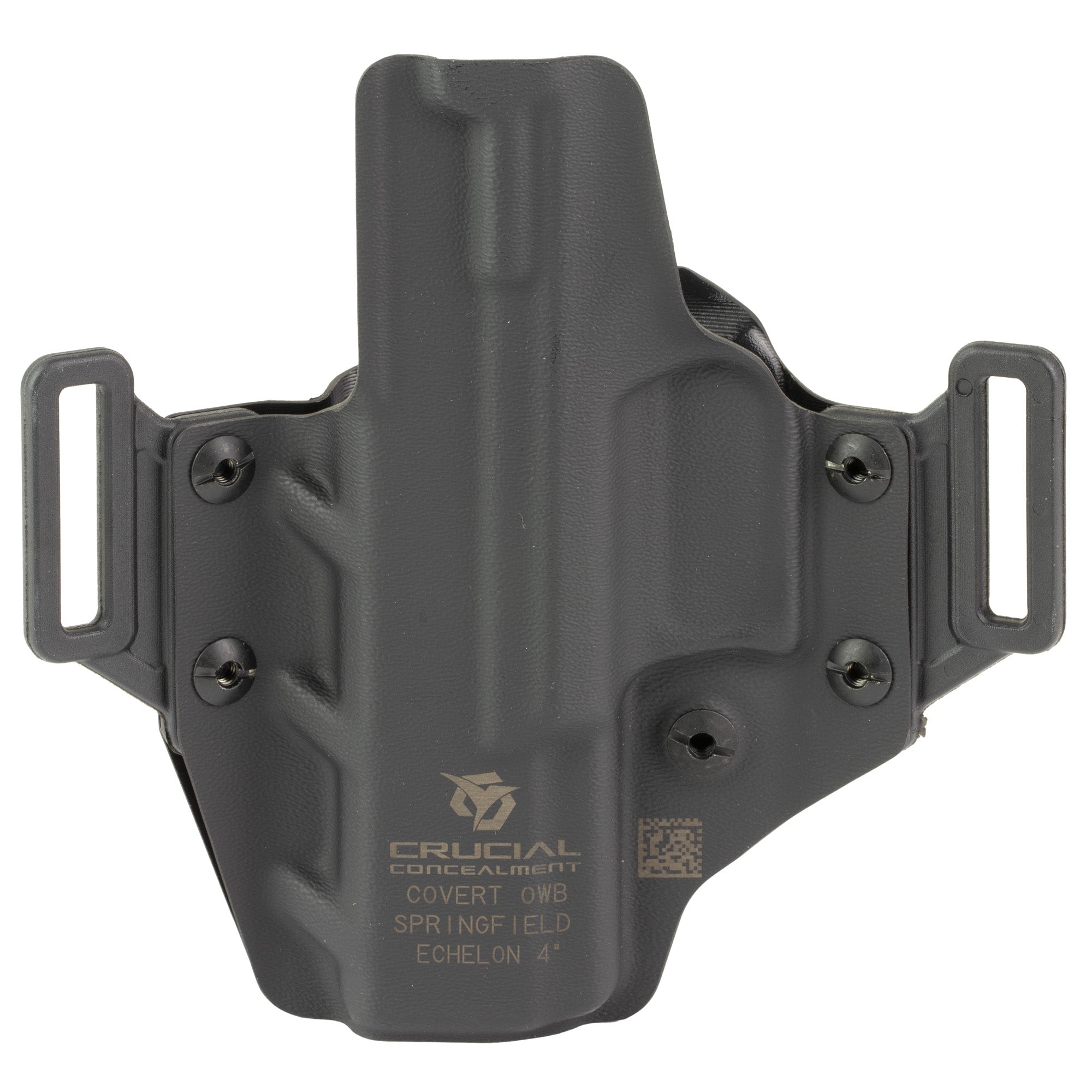 Crucial Concealment Covert Outside the Waistband Holster for Echelon 4.0C, Right Hand, Black Kydex