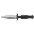 Cold Steel Counter Tac II Fixed Blade Knife with Sheath - 3.375 inch Plain Edge, Black Handle