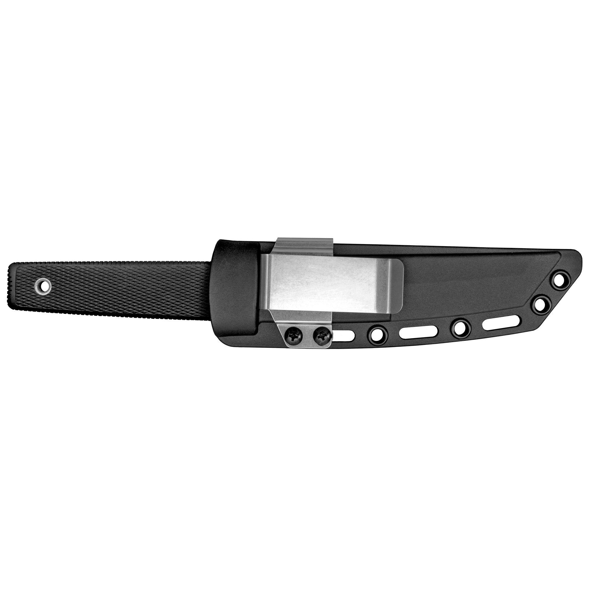 Cold Steel Kobun Serrated Tanto Fixed Blade Knife with Sheath - 5.5 Inch AUS 8 Steel Blade